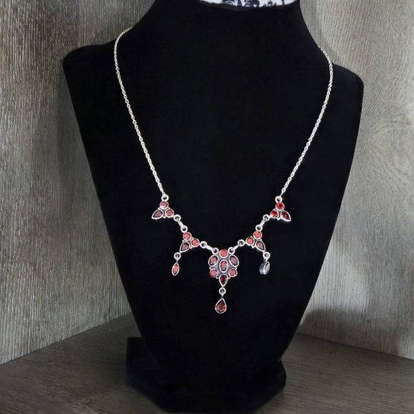 Nicky Butler 925 Sterling Silver Mozambique Garnet Designer NB Necklace NWT - Picture 2 of 12